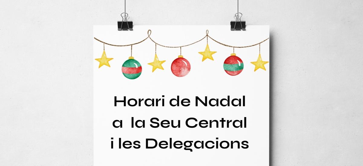 Horari de Nadal del TSCAT 