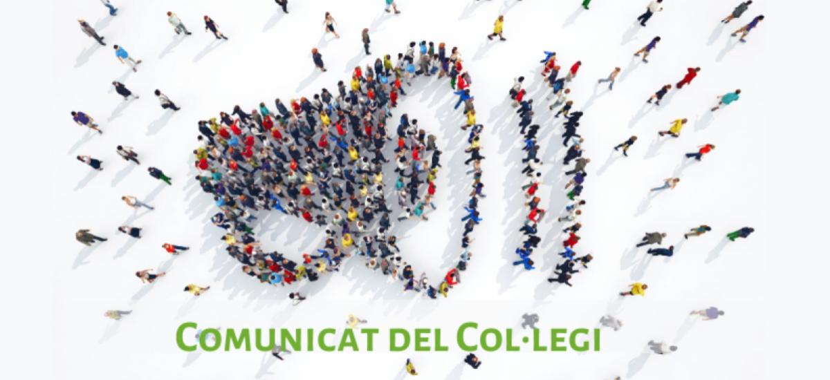 Comunicat del Col·legi