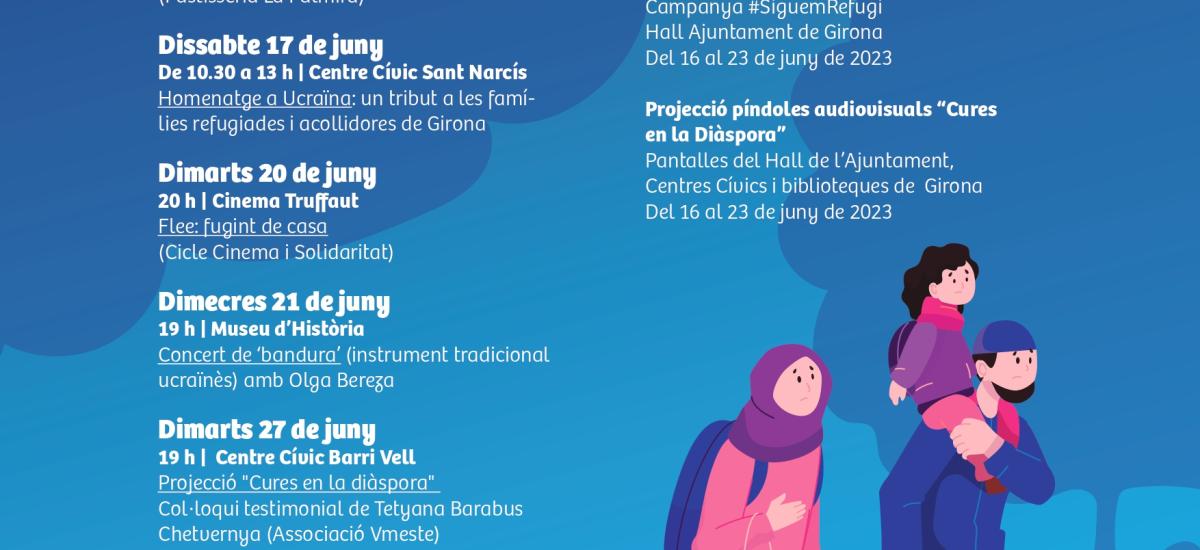 Informació de les Jornades sobre Refugi i Acollida a Girona, del 9 al 29 de juny