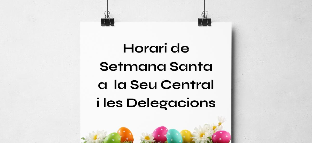 Horari Setmana Santa