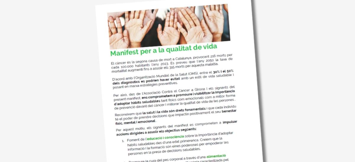 "Manifest per a la qualitat de vida"