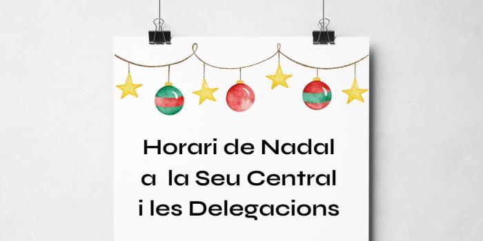 Horari de Nadal del TSCAT 