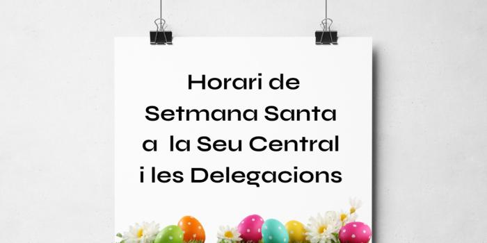 Horari Setmana Santa TSCAT