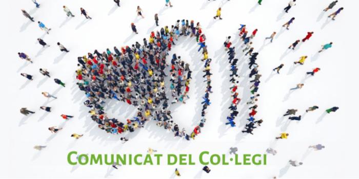 Comunicat del Col·legi