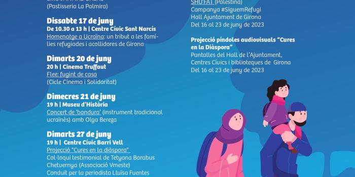 Informació de les Jornades sobre Refugi i Acollida a Girona, del 9 al 29 de juny