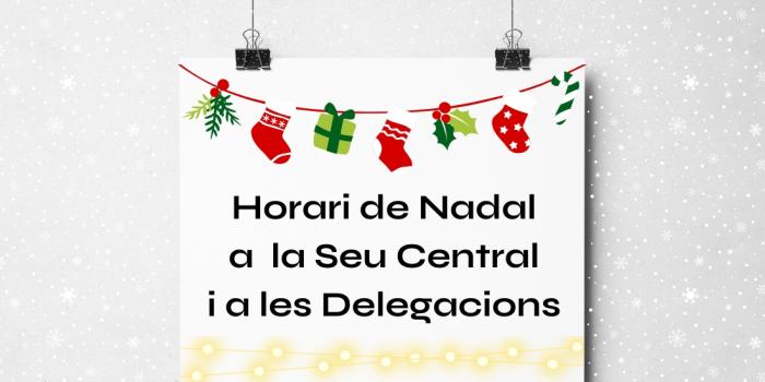 Horari de Nadal al TSCAT