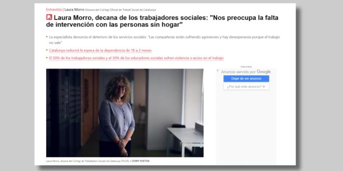 Entrevista de la degana a El Periódico