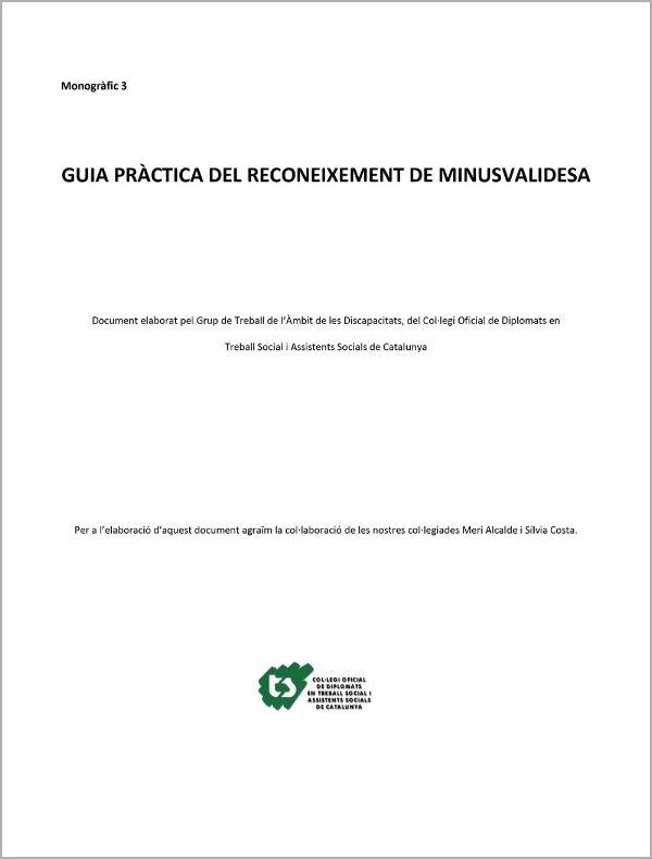 "Guia pràctica de reconeixement de minusvalidesa"